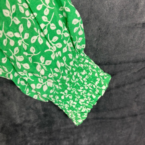 Draper James RSVP Green V-Neck Belted Floral Sundress Sz Med - Picture 5 of 10